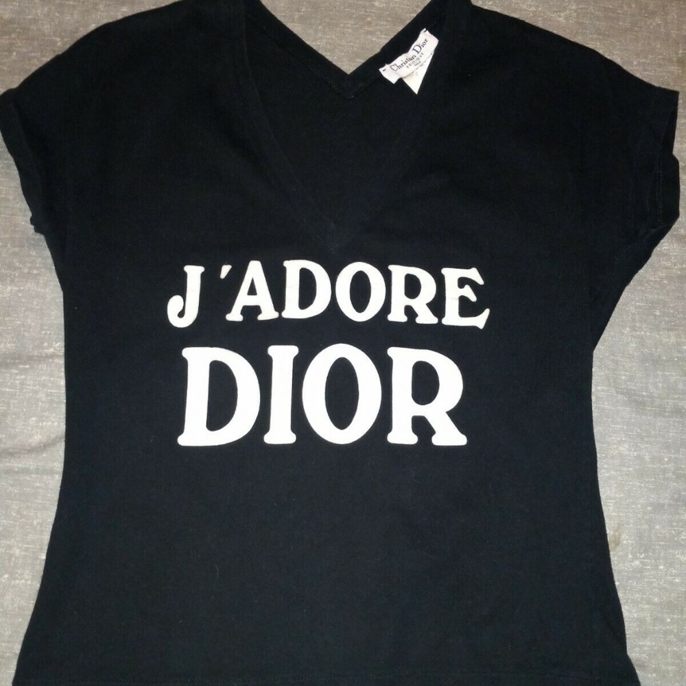 🔥Christian DIOR Vintage J'adore Dior Logo Tee~Shirt🔥